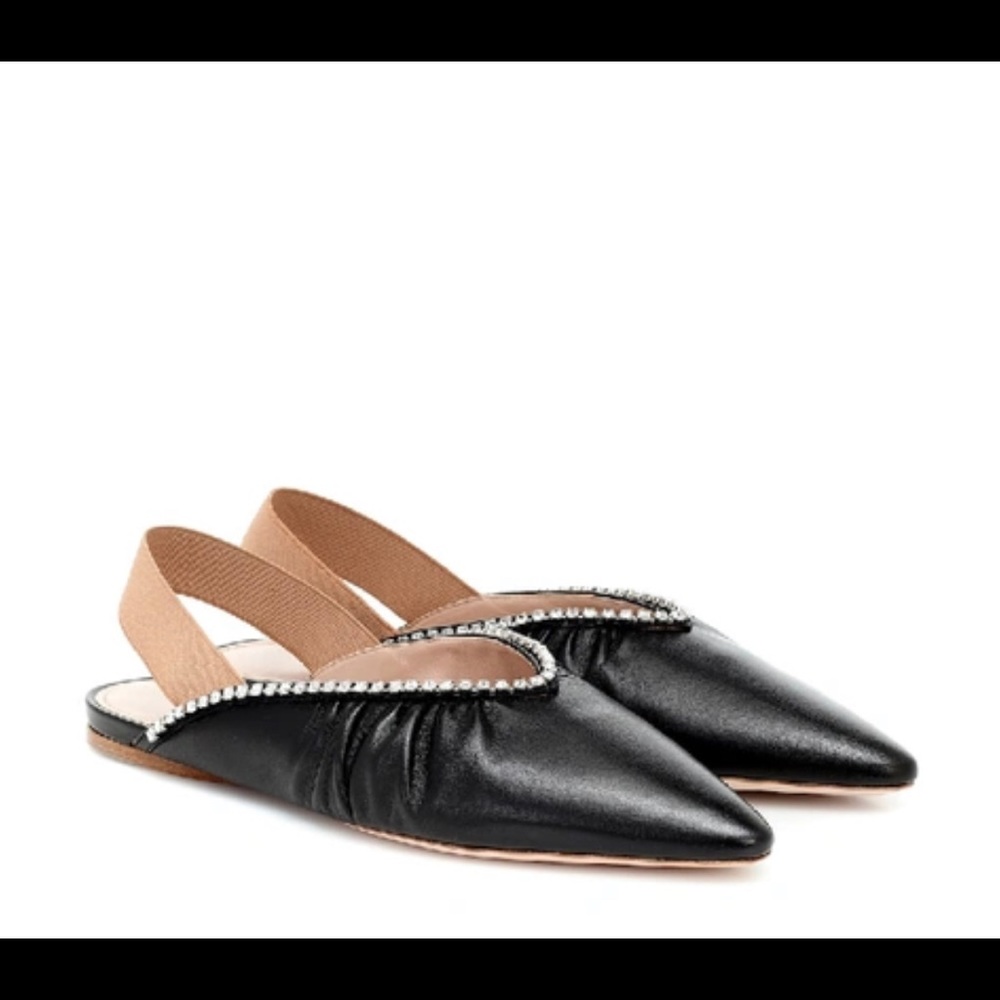 Miu Miu crystal embellished sling back flats. Authentic.